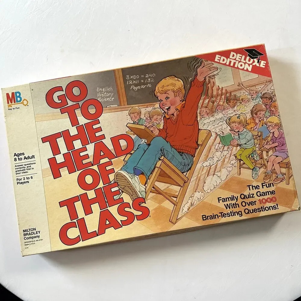 Vintage 1986 Go To The Head Of The Class Board Game Deluxe Edition